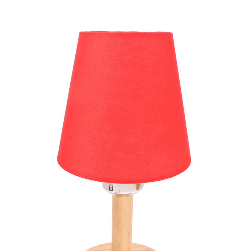 Decor Fabric Lampshade Ceiling Light Cover Lamp Shade Modern Home Bedside Desk Lighting Cover For Tearoom Bedroom Room Qme Red