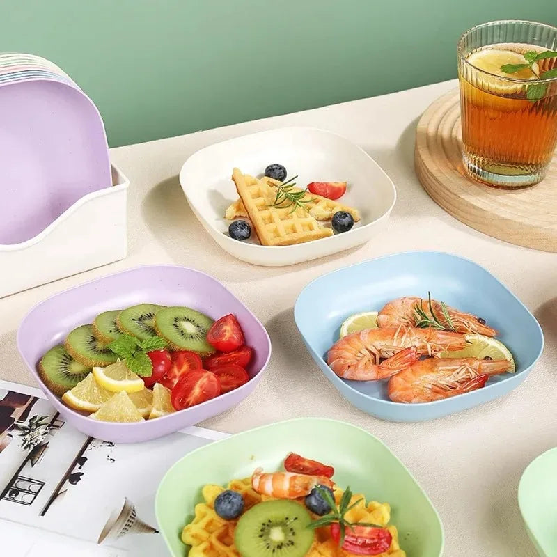 Spitting Plate Household Food Grade Plastic Square Lightweight Suit Qme
