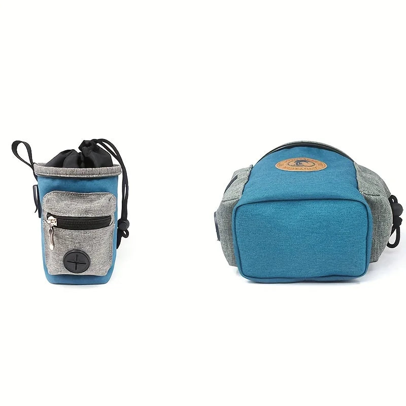Pet color blocked snack bag training waist bag, multi-functional portable dog food waist bag Qme