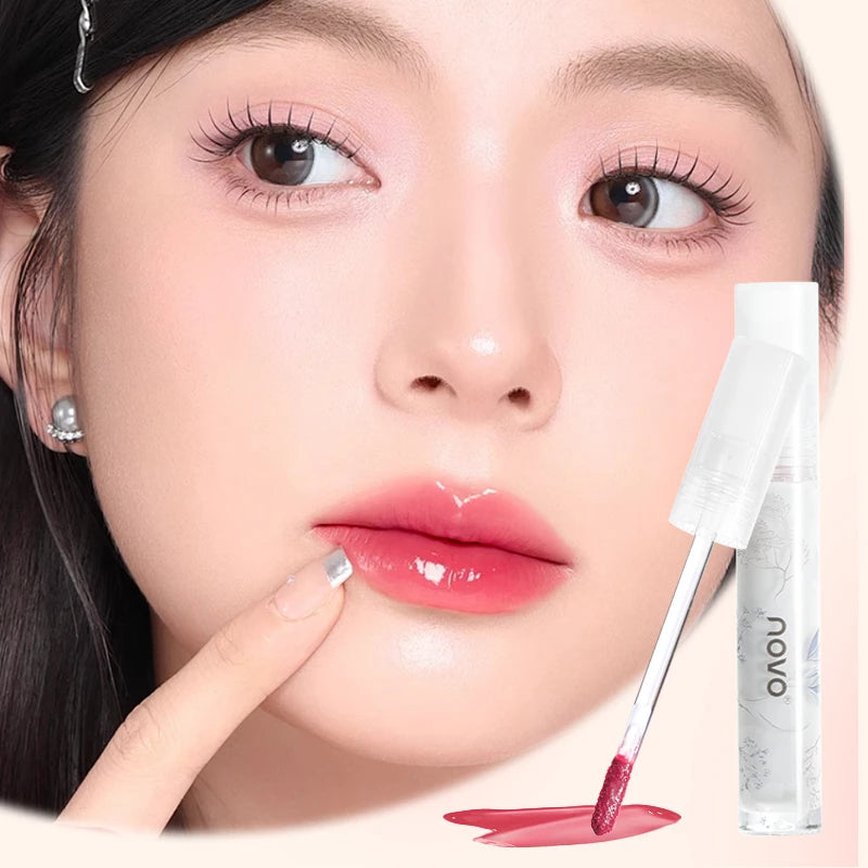 Long-Lasting Moisturizing Lip Gloss,Glossy Finish,Non-Sticky,Not Easy To Fade,Nourishing Tinted Lip Oil With Shea Butter Qme