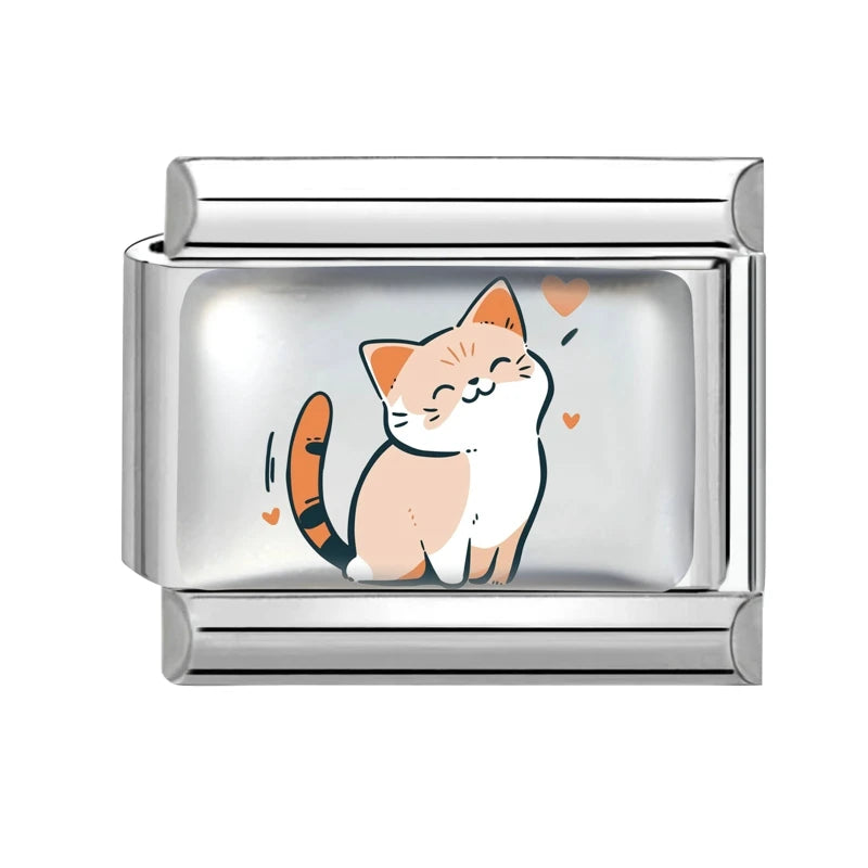 Fashion Kawaii Cute Dolphin Crab Cats Italian Charm Link Fit Bracelet