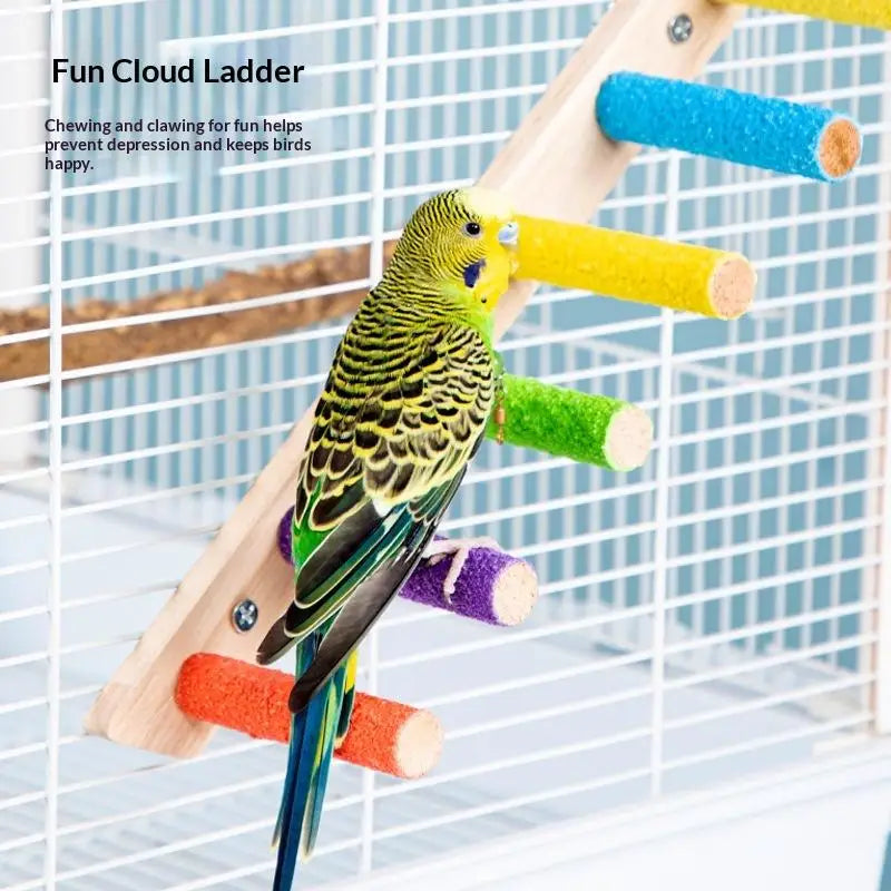 Teeth Grinding Pole Stand Toy Interactive Bird Accessories 6 8Step Qme