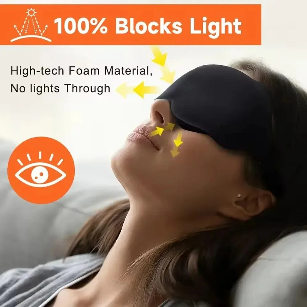 3D Sleeping Mask Slaapmasker Night Sleep Patch Portable Eyemask Pad Sleeping Mask Eyepatch Blindfold Light Travel Nap Eye Mask Qme