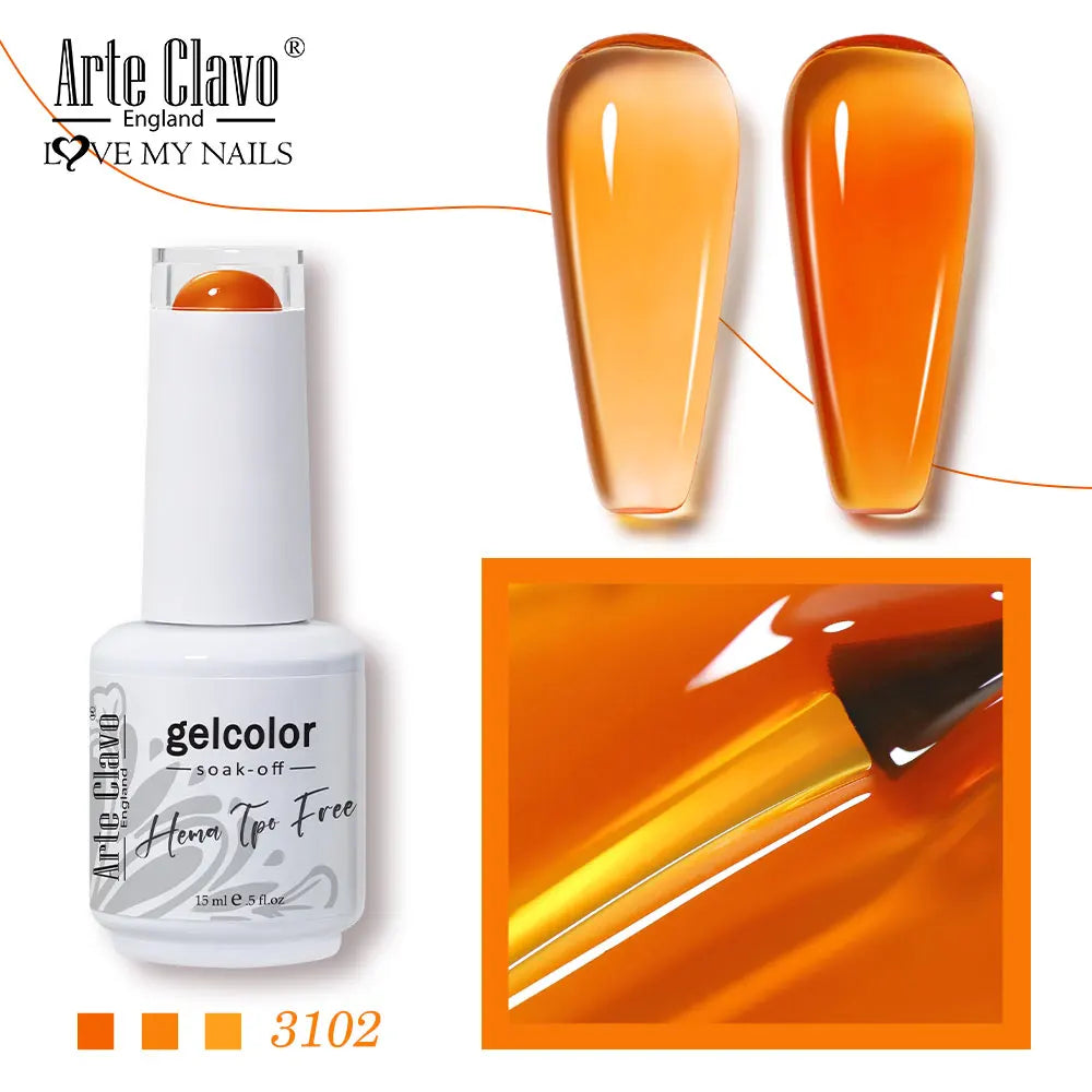Arte Clavo Summer Nails Tip Candy Series Jelly Gel Nail Polish Blue