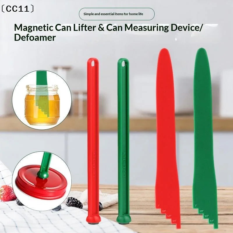 Magnetic Jar Lid Lifter Bubble Popper Measuring Marks Home Canning Qme