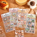 TIANZI Cute Pet Themed 3D Hand Account Dropping Adhesive Flat Stickers Pack 3/12 Pcs Aesthetic Decorative Stationery Supplies Qme F-12 Pcs