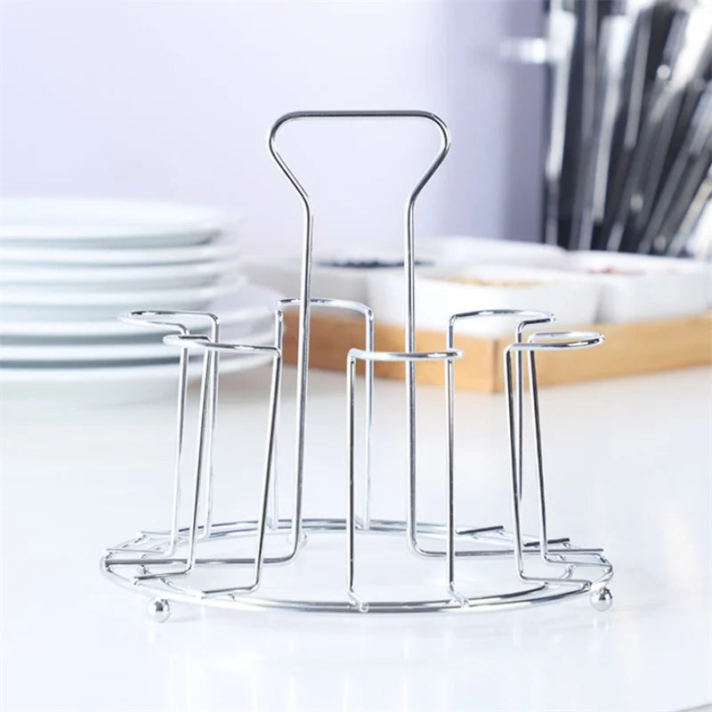 Drain Holder Stand Useful Home Kitchen Supply Metal Glass Cup Storage Qme