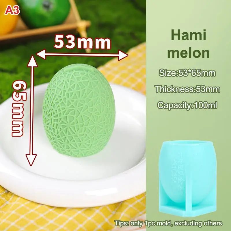 Food-safe Fruits Ice Cream Mold 3D Strawberry Mango Peach Design Easy Qme A3