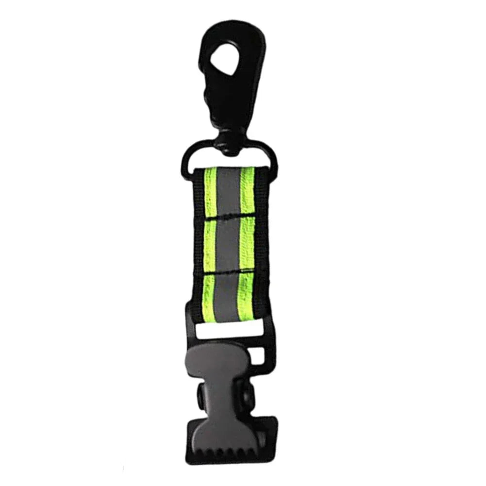 Heavy-Duty Reflective Clip Fluorescent Green Fire Work Glove Strap Rescue Turnout Gear Qme GREEN