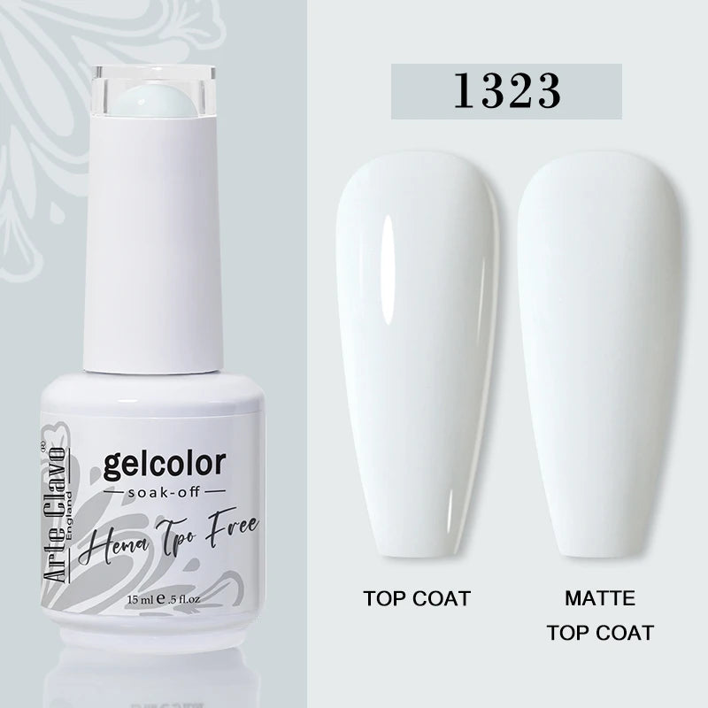 Arte Clavo Jelly Transparent Gel Nail Polish Summer Nude Pink Semi Qme 1323
