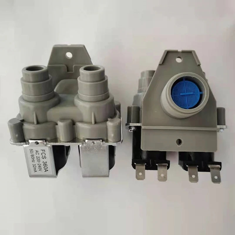 Universal Double-head Water Inlet Valve, Automatic Washing Machine Double Coarse Mouth Solenoid Valve. Qme