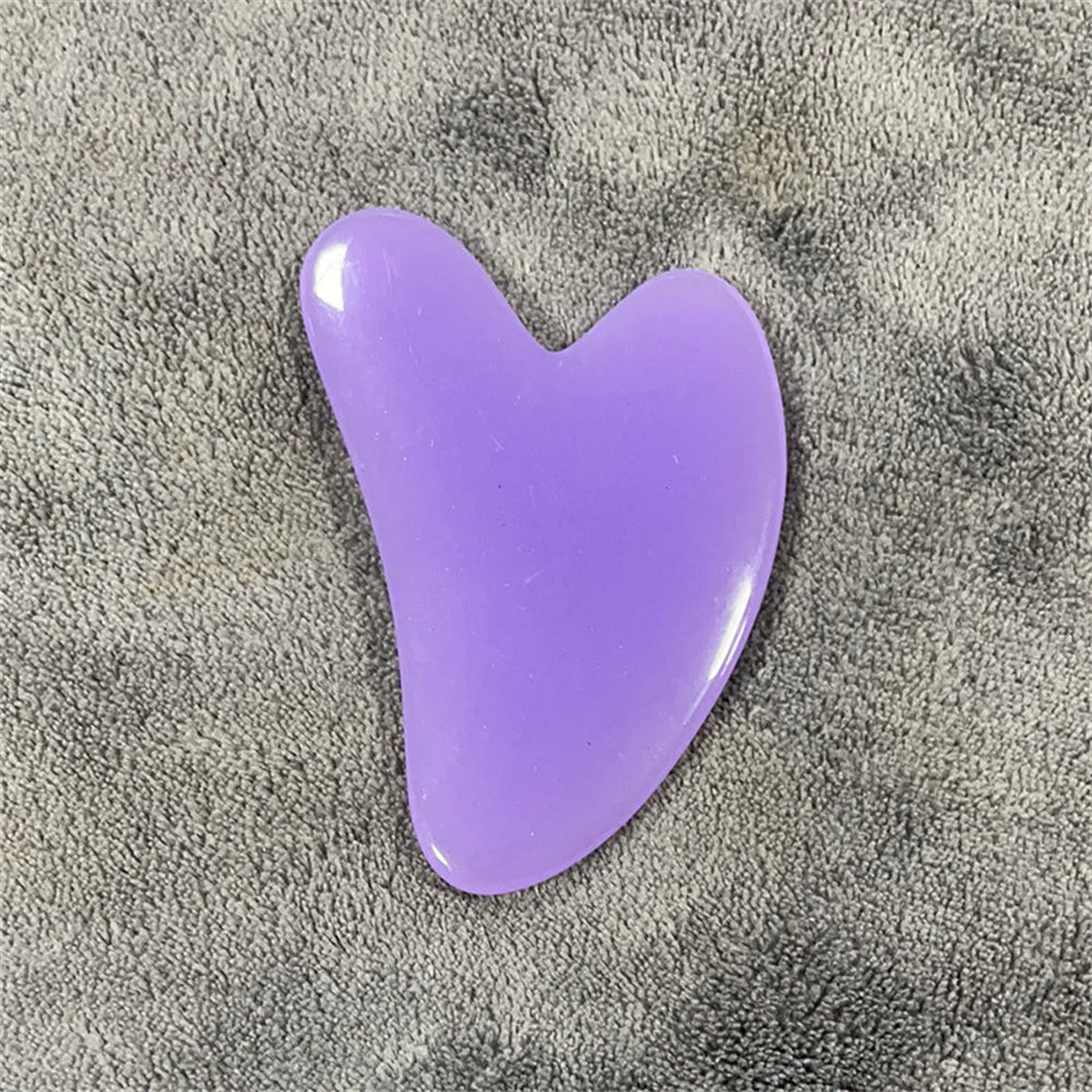Guasha Massage Stone Body Massage Tool Beeswax Guasha Scraping Facial Scrapping Plate Neck Care SPA Massage Beauty Healty Tool Qme PURPLE