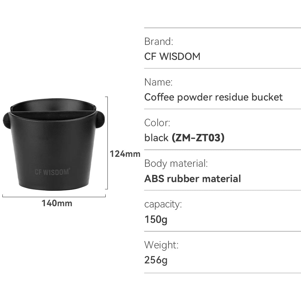 Knock Box Espresso Machines Durable ABS Rubber Coffee Barista Station Qme ZM-ZT03