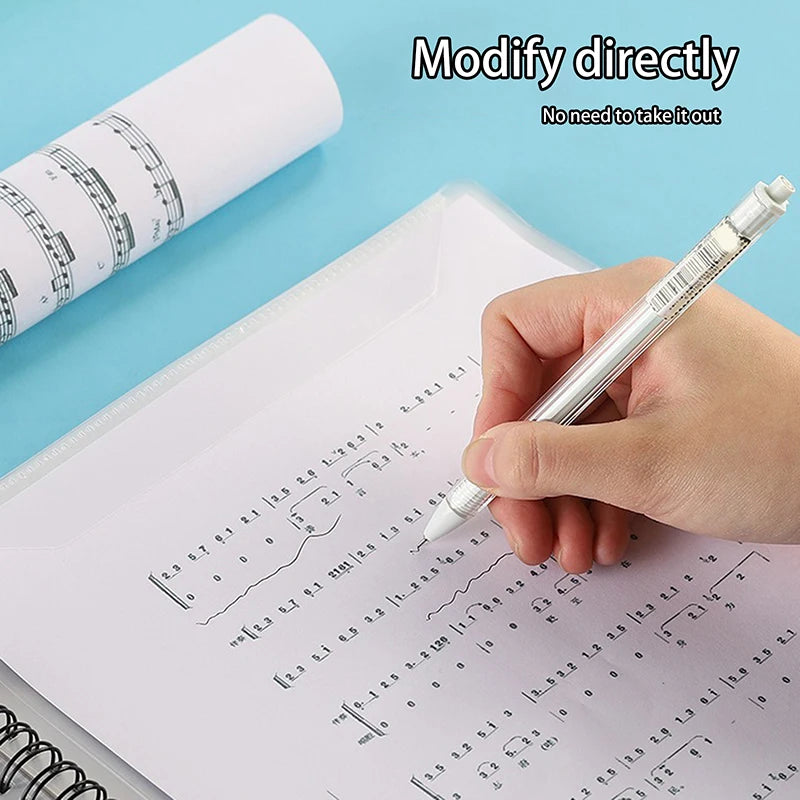 Flexible 20 Pages Piano Music Score Folder A4 Book Clip Sheet Note Qme