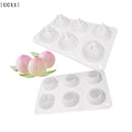 6 Cavity Peach Silicone Cake Baking Mold Chocolate Mousse Ice Cream Qme Default Title
