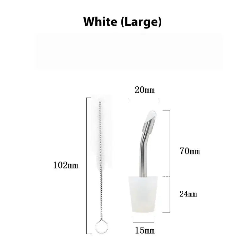 Kettle Extension Nozzle Outdoor Hiking Backpacking Stainless Steel Qme L White