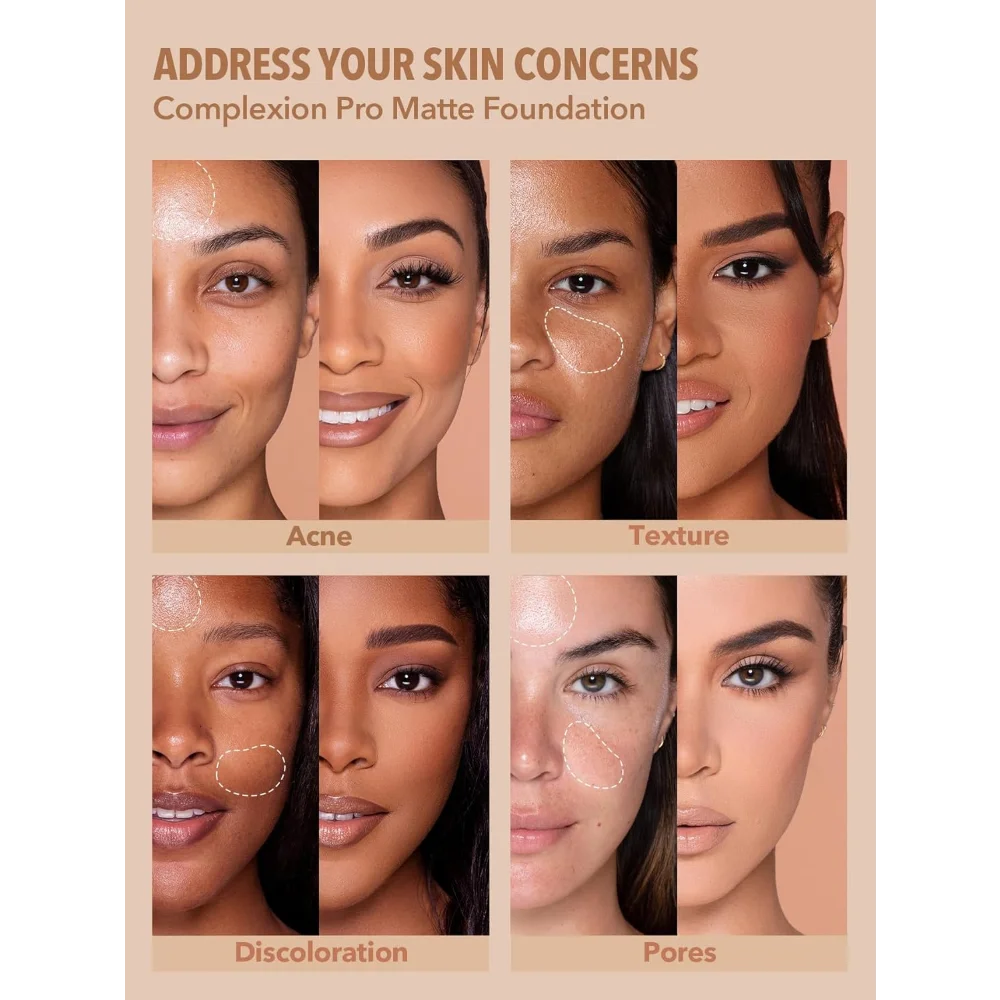 Full Coverage Liquid Foundation Matte Dewy Squeeze Tube Waterproof Qme