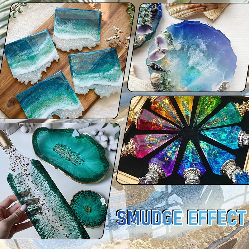 24Colors Epoxy Resin Pigment Kits Liquid Colorant Dye DIY UV Mold Qme