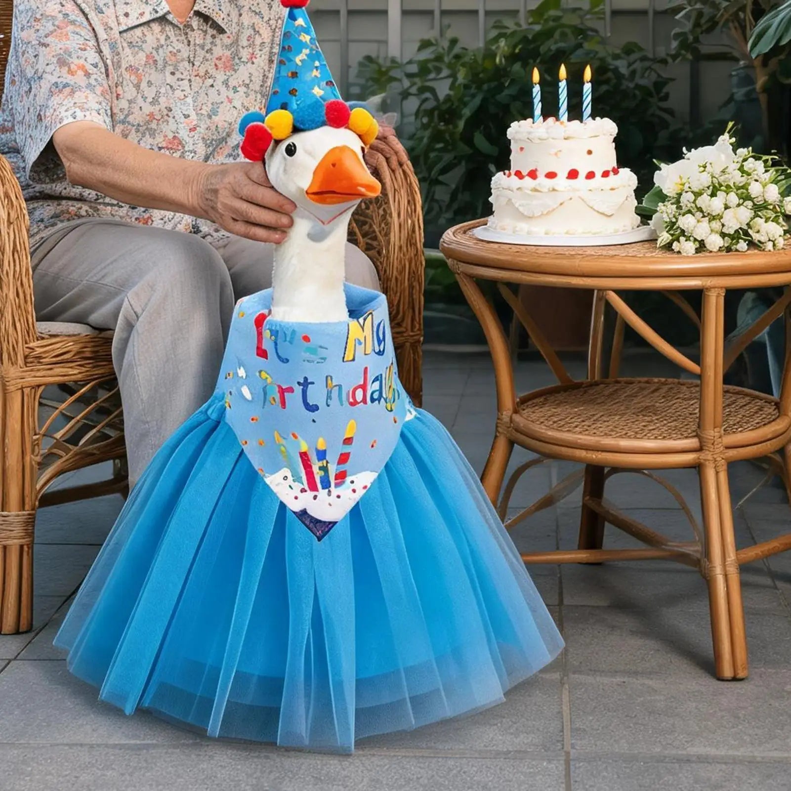 Birthday Party Porch Goose Outfit 23-Inch Cute Funny Decorative Qme