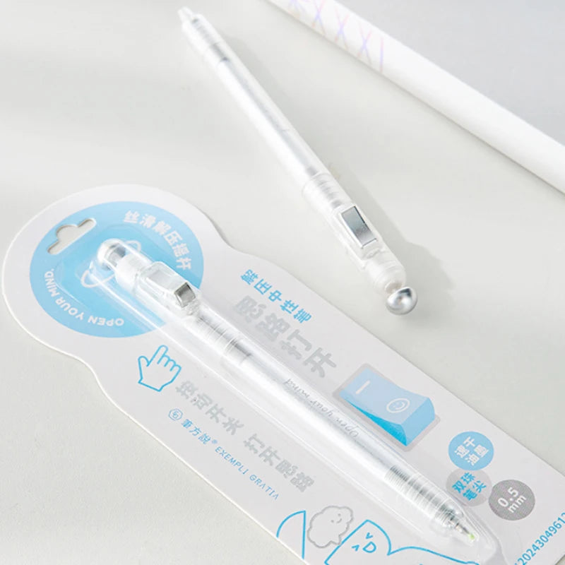 Relax Switch Pen Exam Prep Fidget Clicker Gel Smooth Writing Anti Qme
