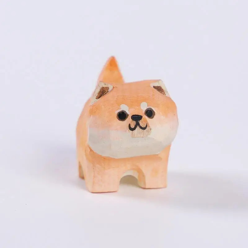 Cute Cat Figurine Decorative Wooden Ornament Miniature Kitten Home Bedroom Office Desk Decoration Gift Statue Qme A1