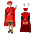 Boys Lord Farquaad Costumes King Outfits Halloween Evil King Robe Cloak Red Top Hat Anime Cosplay Party Dress Up Qme Red 140cm