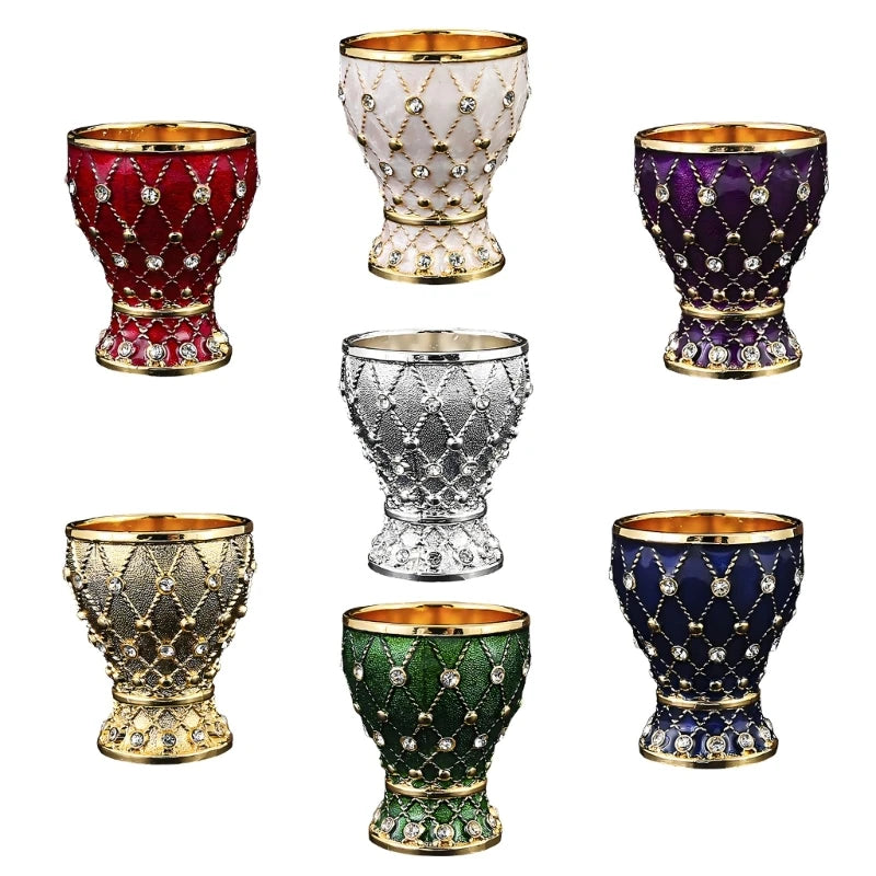 Elegant Alloy Crystal Effect Goblet Glasswares Great Entertaining Qme