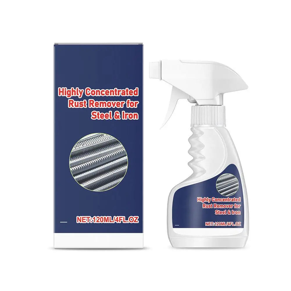 Car Rust Remover Spray for Wheel Rim Exhaust Pipe Metal Restoration Heavy Duty Rust Cleaner Anti-Rust Solution Qme