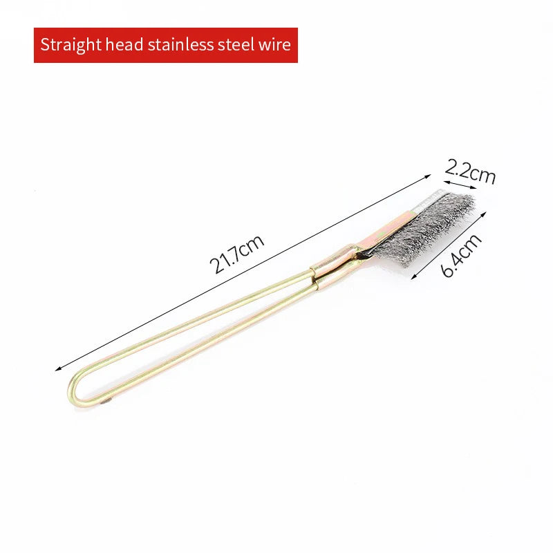 Stainless Steel Wire Brush Gap Groove Cleaning Tools Multi-function Qme Zhi Black