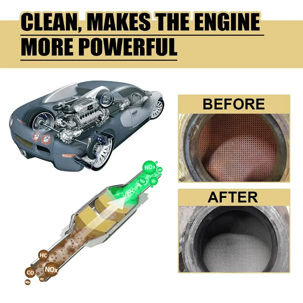 Engine Catalytic Converter Cleaner Deep Cleaning Multipurpose Cleaner Engine CSV Clean Accelerators Catalysts Easy Cleaner Qme