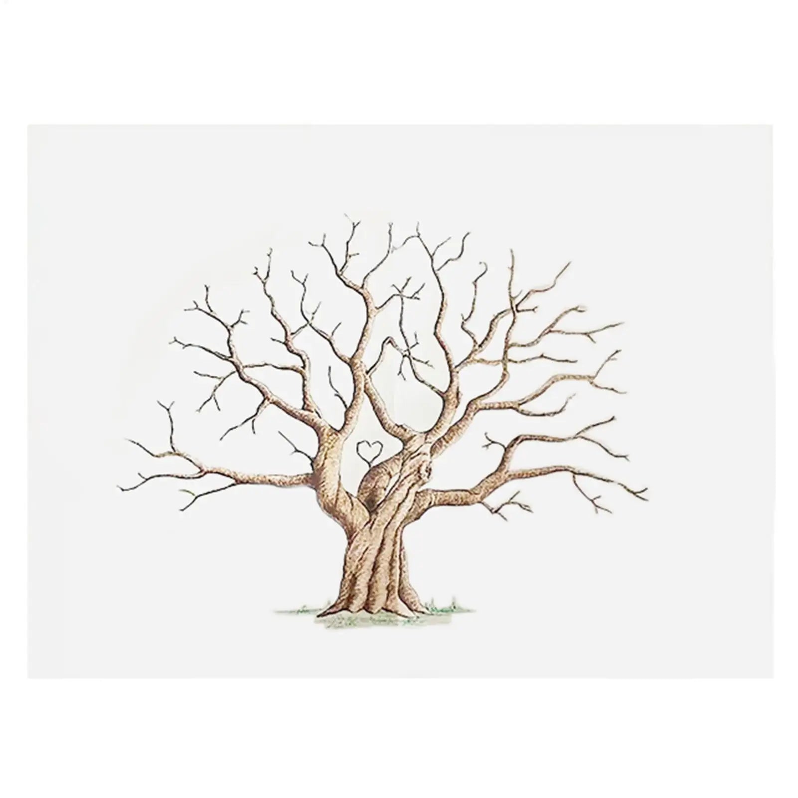 Fingerprint Tree Canvas Wedding Decorative Guest Book Creative Qme
