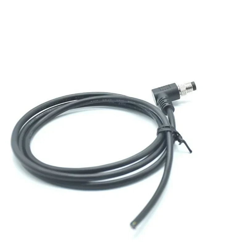 1 Meter Waterproof 90 Degree Elbow M8-8P Male Shielded Cable M8 Signal Aviation Plug Adapter Cables Connector Qme