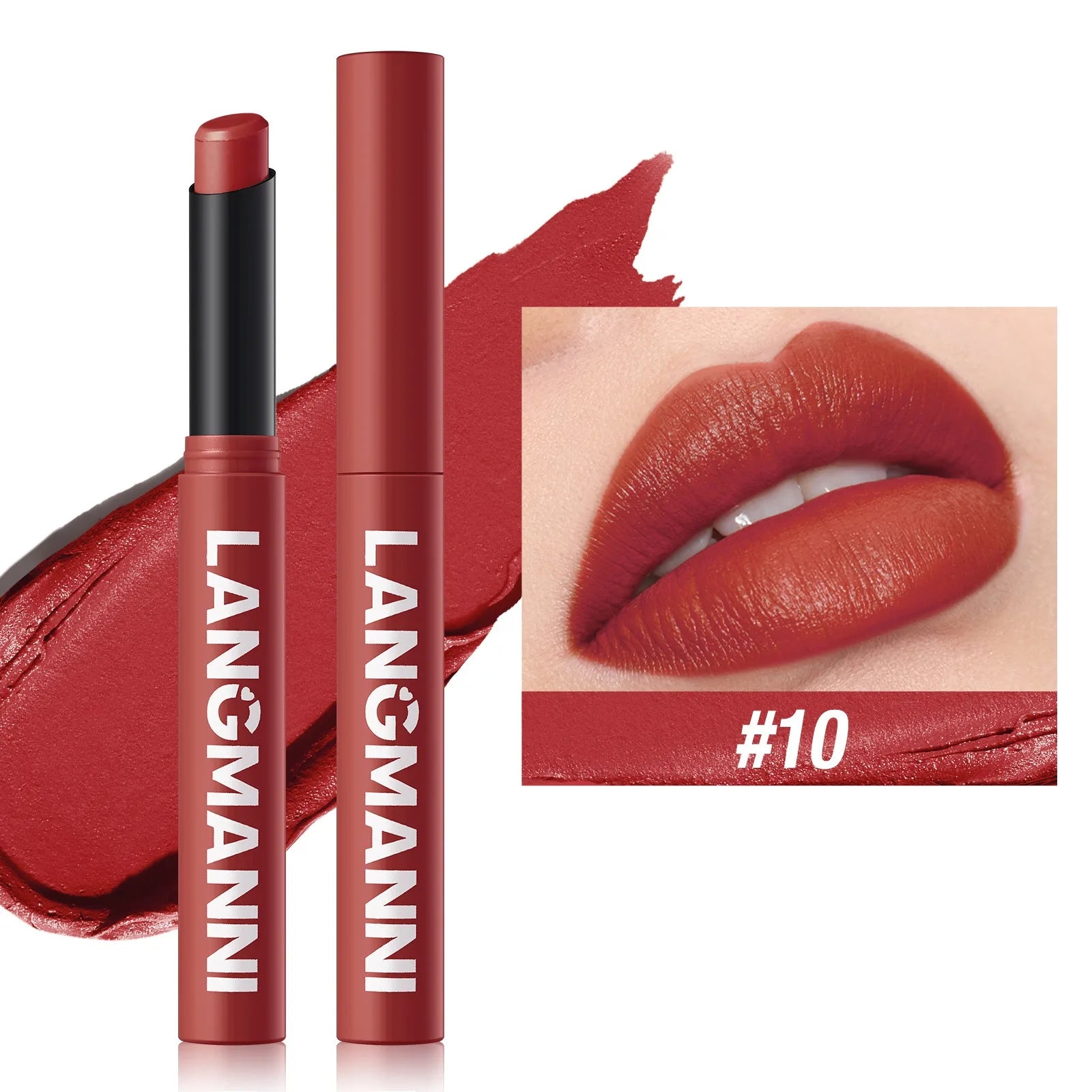 Slanted Tip Lipstick Shine Pearl Glitter Creamy Texture Hydrating