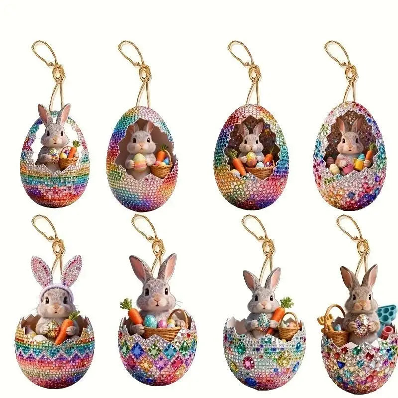 DIY Craft Easter Simulation Egg Decorative Artificial Hanging Qme A3