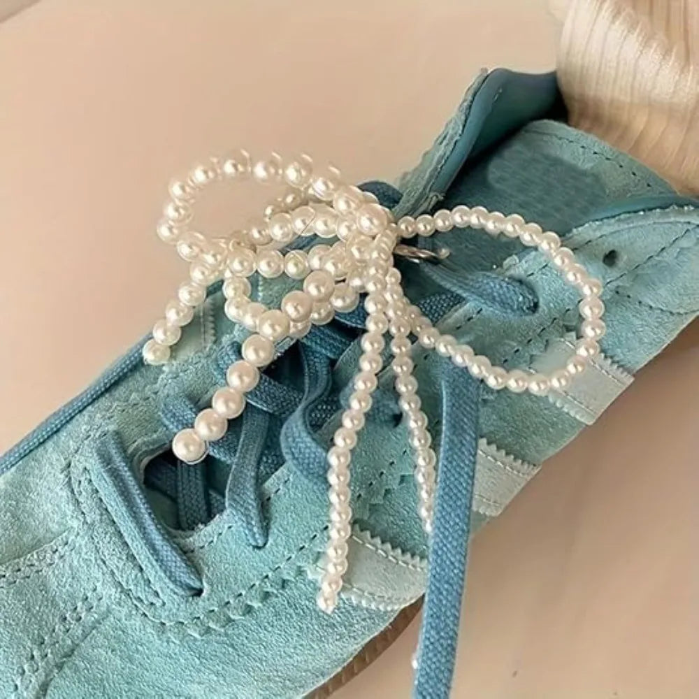 Pearl Bow Loop Tassel Buckle Decoration Fashion Small Perfume Style Shoes Accessories and Accessories Qme