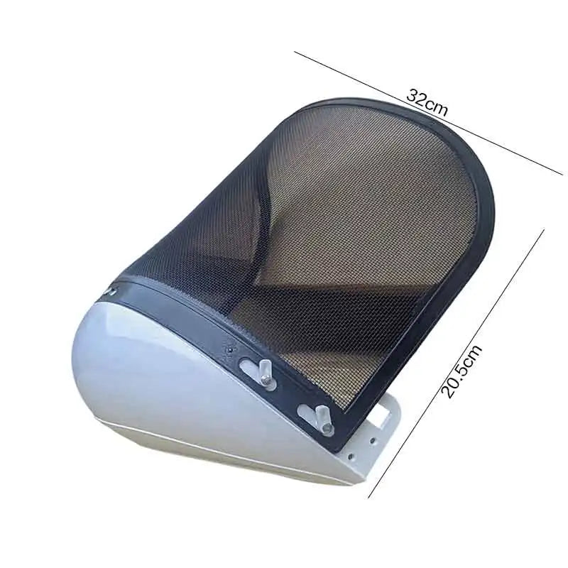 Garden Grass Trimmer Safety Helmet Hat With Full Face Mesh Protective Mask For Logging Brush Cutter Forestry Protection Qme White