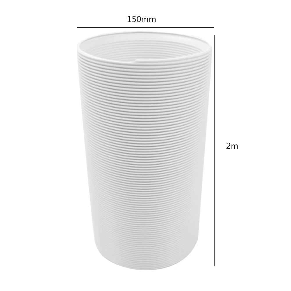 1.5M/2M Duct Extension Pipe Telescopic Flexible Air Conditioner Exhaust Hose 13/15cm Fittings Exhaust Hose Connector Interface Qme 150mmX2M