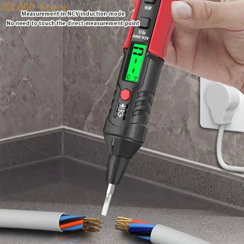 Testerer Pen AC6V-390V Detectors Meter Voltmeter Buzzers Alarm Qme