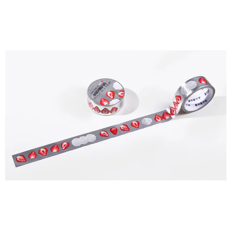 15mm X 2m Masking Tape Strawberry Bow Clover Foil Washi Tape For Scrapbook Stationery DIY Decoration Phone Case Notebook Qme 6