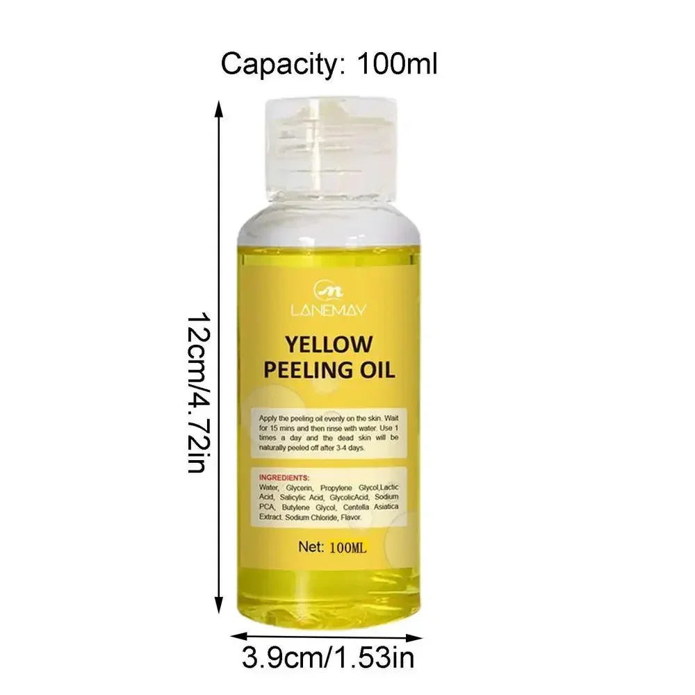 Yellow Peeling Oil Lighten Elbows Knees Hands Melanin Strong Yellow Peeling Oil Even Skin Tone And Whiten Skin Care Supplies Qme 100ml