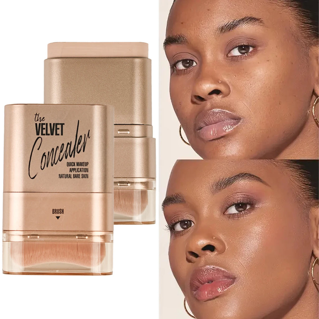 2-in-1 Concealer and Foundation Stick, Covers Dark Circles, Waterproof and Sweat-Resistant, Creates Flawless-Looking Makeup Qme