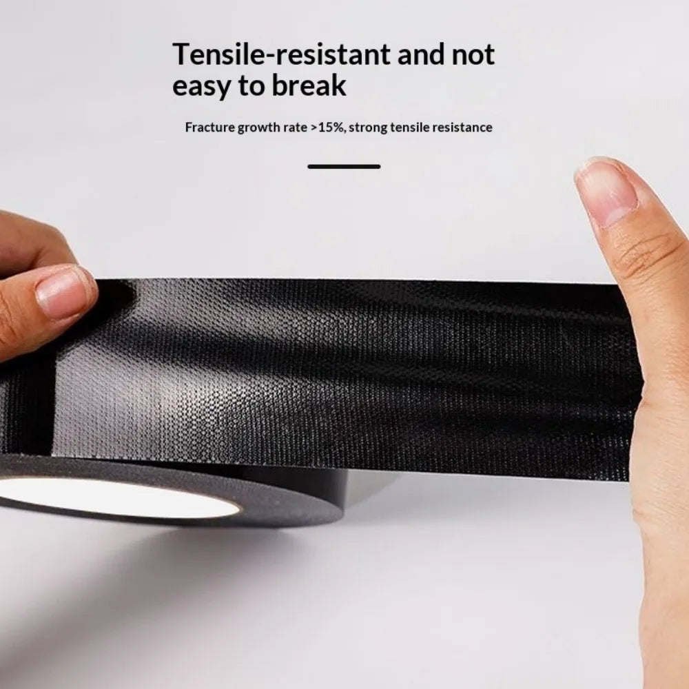 5m/10m Waterproof Black Fabric Repair Tape Self Adhesive Duct Tape For Sofa Car Seat Motorcycle Cushion Heavy Duty Patch Fix Qme