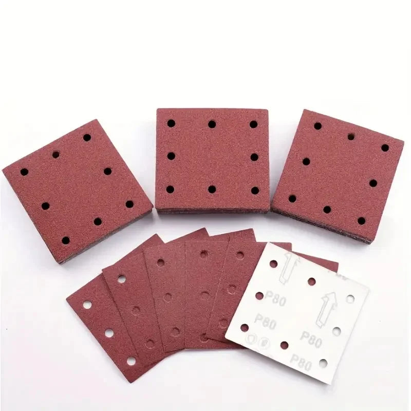 20 Uds. Papel De Lija De 8 Agujeros De 110x 115mm, Respaldo De Velcro Y Diseño De 8 Agujeros Adecuado Para Lijadora Orbital, Uti Qme