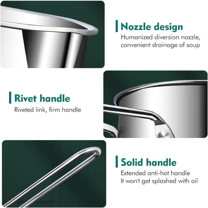 Stainless Steel Fryer Household Small Oil Pan Filter French Fries Qme