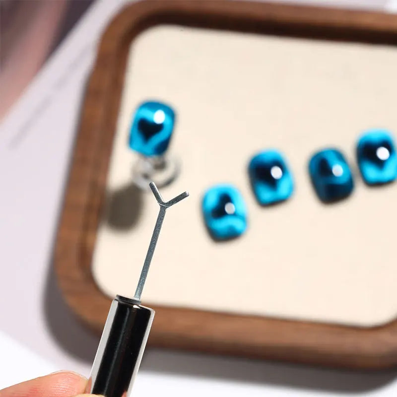 Y-shaped Cat Eye Magnet Wire Nail Art Magnetic Stripe Creating 3D Heart Cat Eye Nail Art Tools Accessories Multifunction Magnet Qme