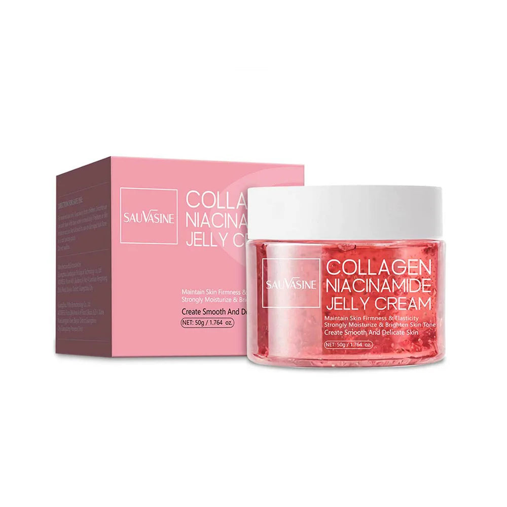 50g Collagen Niacinamide Jelly Cream Deep Moisturizing Pore Shrinking Brightening Niacinamide Gel Lifting Firming Face Skincare Qme 1pc