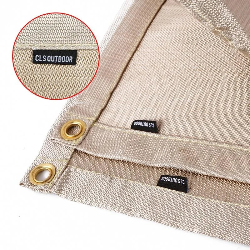 Outdoor Camping Fireproof Cloth Picnic Barbecue Insulation Mat Flame Qme