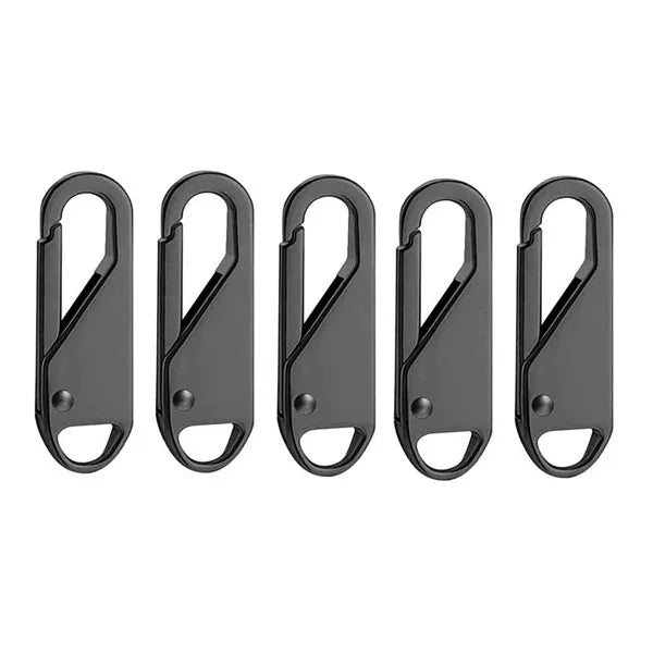 10PCS Universal Zipper Puller Detachable Metal Zipper Head Repair Kits For Zipper Slider DIY Craft Sewing Clothes Accessories Qme Gun color 5PCS