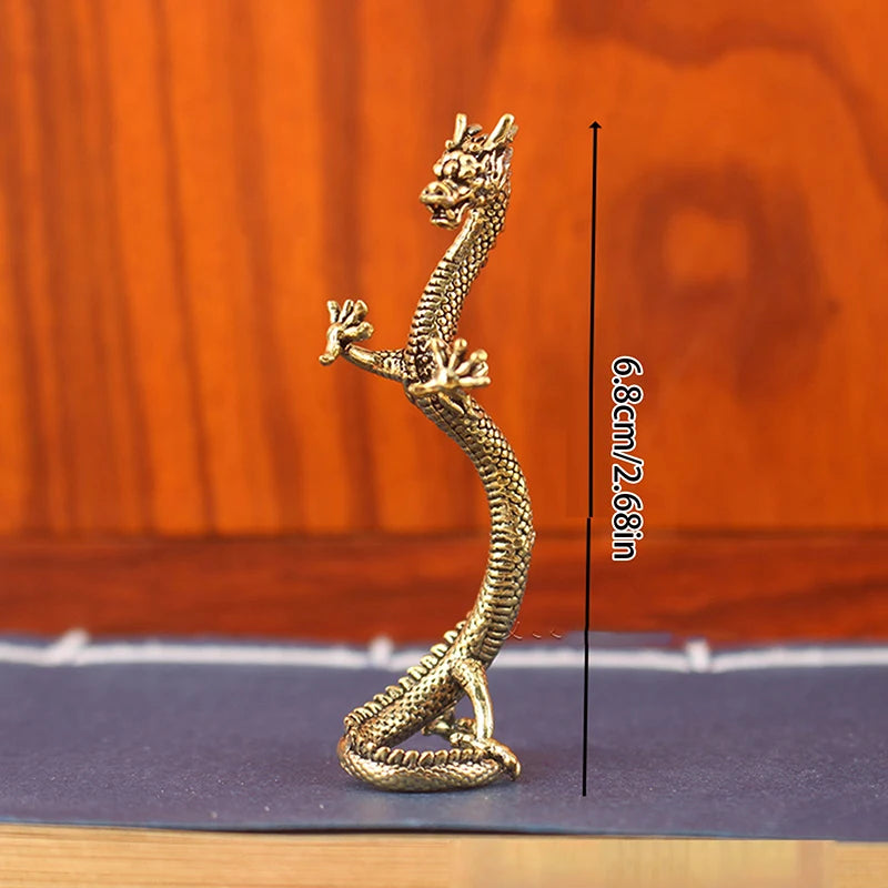 Standing Dragon Decoration Home Decorations Pure Brass Loong Crafts Qme