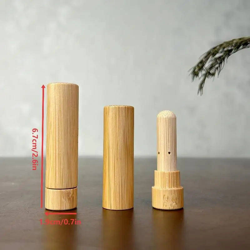 Bamboo Nasal Inhaler Reusable Aromatherapy Diffuser Tube Lanyard Qme